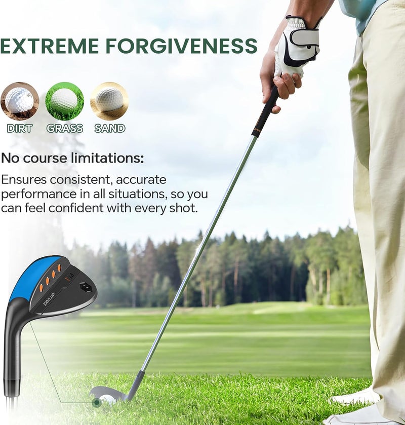 Full Choice Golf Wedges, CNC Milled Face for More Spin and Control, 52/56/60/70 Degree Golf Sand Wedge, Gap Wedge, Lob Wedge Golf Clubs, Wedges Golf Clubs for Men Women Right Hand - Image 4